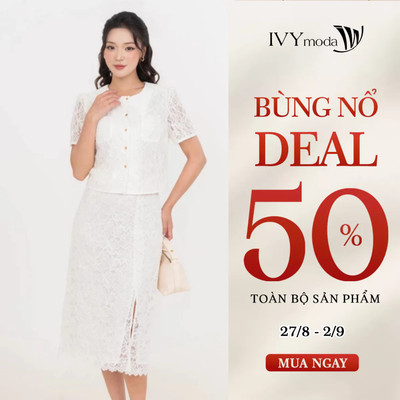 Áo sơ mi ren hoa nổi, áo sơ mi nữ công sở dạo phố IVY moda MS16M9369