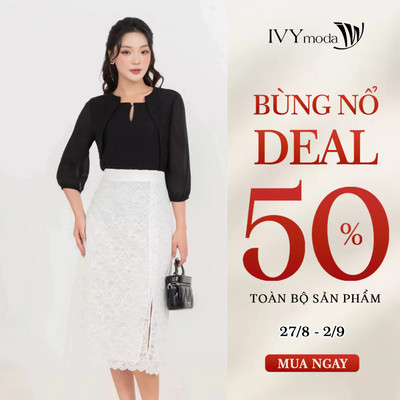 Áo sơ mi nữ dáng suông tay lửng, áo sơ mi công sở dạo phố IVY moda MS 17M9368