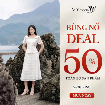 Chân váy ren xòe hai lớp, chân váy công sở dạo phố hiện đại IVY moda MS 31M9300