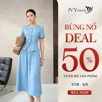 Chân váy lụa cạp cao dáng xòe nhẹ, chân váy nữ công sở dạo phố IVY moda MS 31B0575