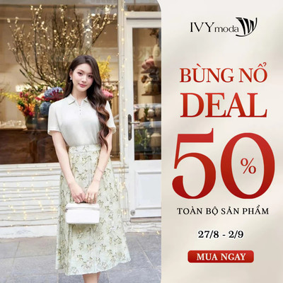 Chân váy lụa hoa dáng xòe, chân váy nữ công sở dạo phố thanh lịch IVY moda MS 31B0508