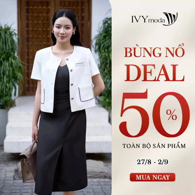 Áo vest ngắn tay dáng suông, áo vest nữ công sở tôn dáng IVY moda MS 67B0723