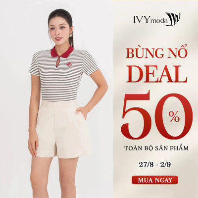 Áo Polo dệt kim, áo polo nữ công sở hiện đại IVY moda MS 57B0343