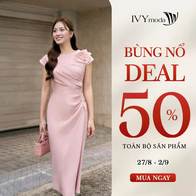 Đầm nữ dáng ôm họa tiết hoa, đầm nữ công sở dạo phố hiện đại IVY moda MS 48B0647