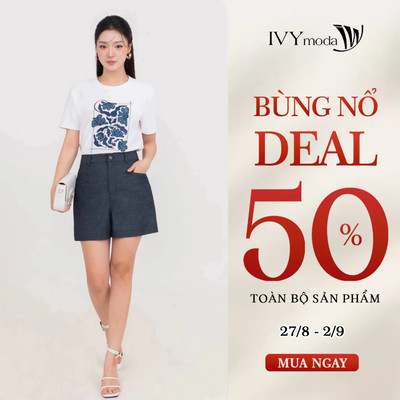 Quần shorts suông Softden, quần short nữ công sở hiện đại IVY moda MS 20B0656
