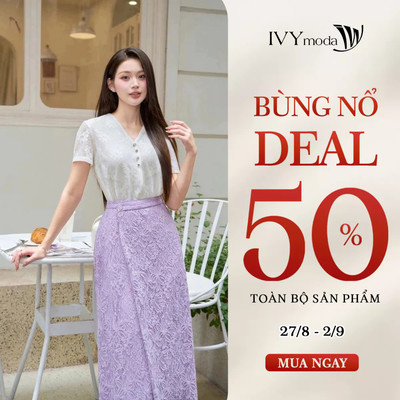 Áo ren Soft Bloom, áo sơ mi nữ công sở hiện đại IVY moda MS 16B0743