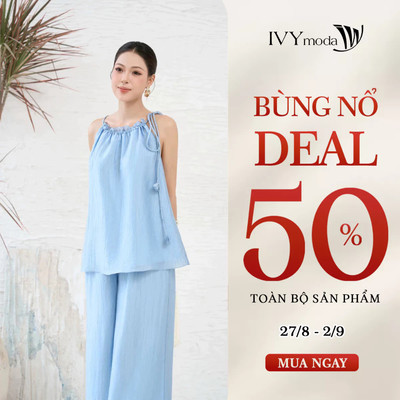 Áo kiểu buộc dây nữ, áo kiểu nữ dạo phố hiện đại IVY moda MS 15B0666