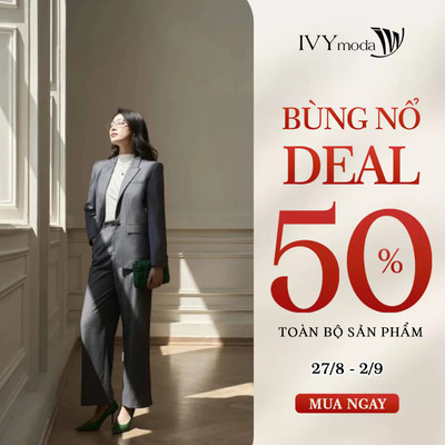 Quần kẻ Serge ống suông nữ IVY moda MS 22M8878