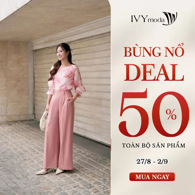 Quần suông nữ cạp cao ống rộng, quần tây nữ công sở dạo phố IVY moda MS 22B0680