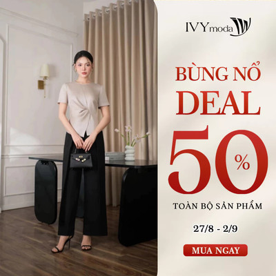 Sleek Blouse - Áo sơ mi lụa xếp ly cách điệu dáng ôm , Áo công sở nữ IVY moda MS 16M9032
