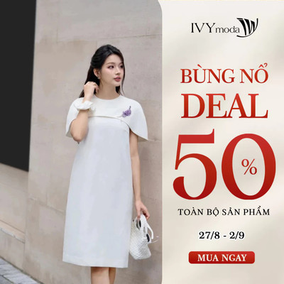 Moonlight Gown - Đầm suông tay liền nữ IVY moda MS 48B0033