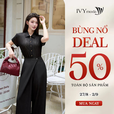 Áo sơ mi Midnight Noir, áo sơ mi nữ công sở dạo phố IVY moda MS 16M9389