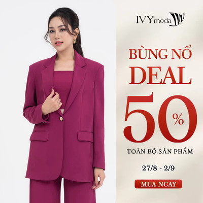 Áo vest dáng oversize Piece Suits nữ IVY moda MS 67M7969