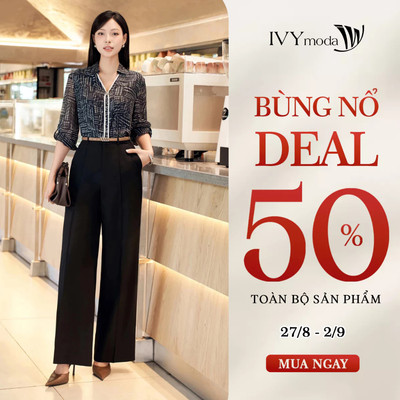 Quần Tây suông Daily Sun, quần suông nữ công sở hiện đại IVY moda MS 22M9359