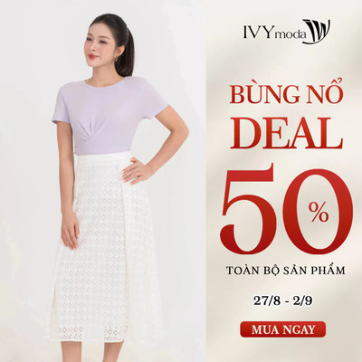 Áo thun ôm tím pastel, áo thun nữ công sở dạo phố IVY moda MS 57B0471