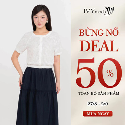 Áo sơ mi dệt họa tiết, áo sơ mi nữ công sở dạo phố IVY moda MS 16B0698