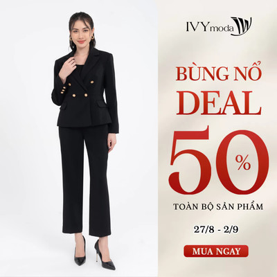 Quần Tuysi ống đứng công sở, quần dài ống đứng IVY moda MS 22M7746