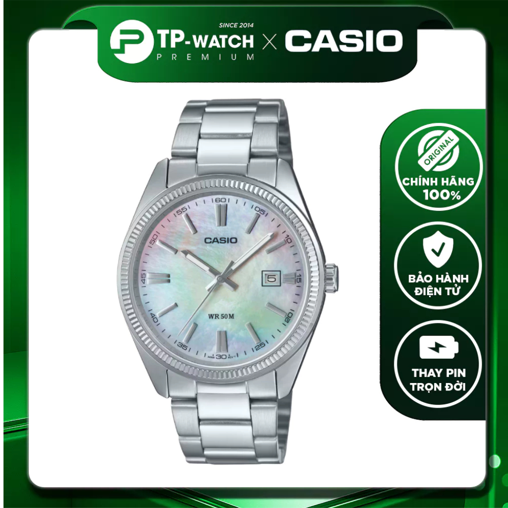 Đồng hồ nam dây thép Casio MTP-1302DS-7AVDF Size 38.5mm - Chống nước 50m | Casio nam MTP-1302DS-7A