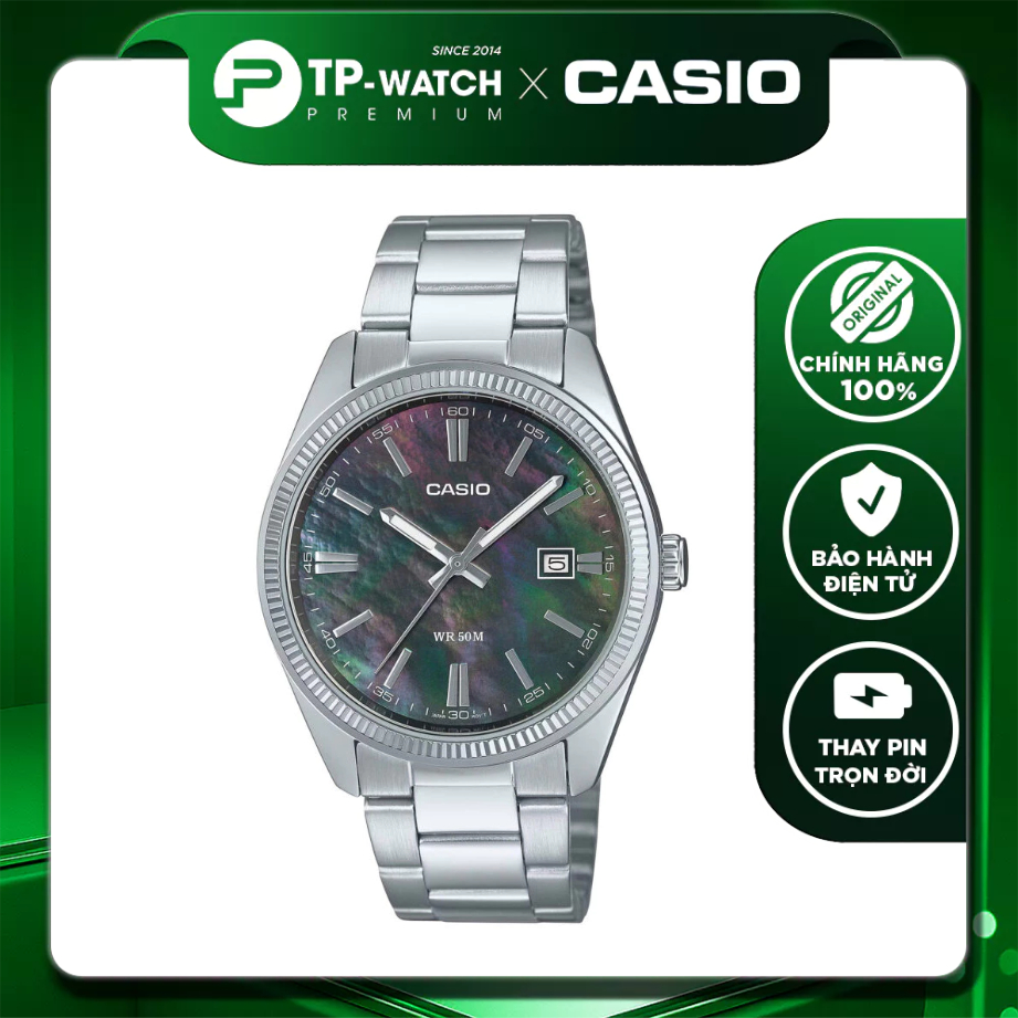 Đồng hồ nam dây thép Casio MTP-1302DS-1AVDF Size 38.5mm - Chống nước 50m | Casio nam MTP-1302DS-1A