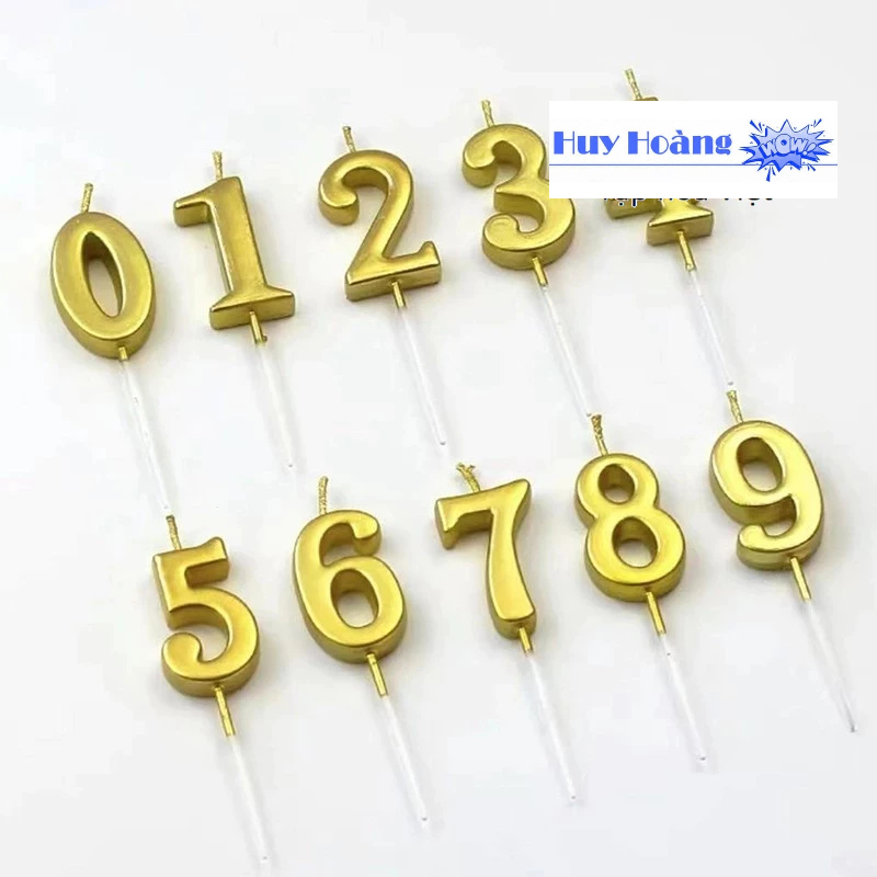 (SIÊU RẺ) ( 5 CÂY) ĐÈN CẦY NHŨ sinh nhật trang trí bánh, nến số nhũ sinh nhật