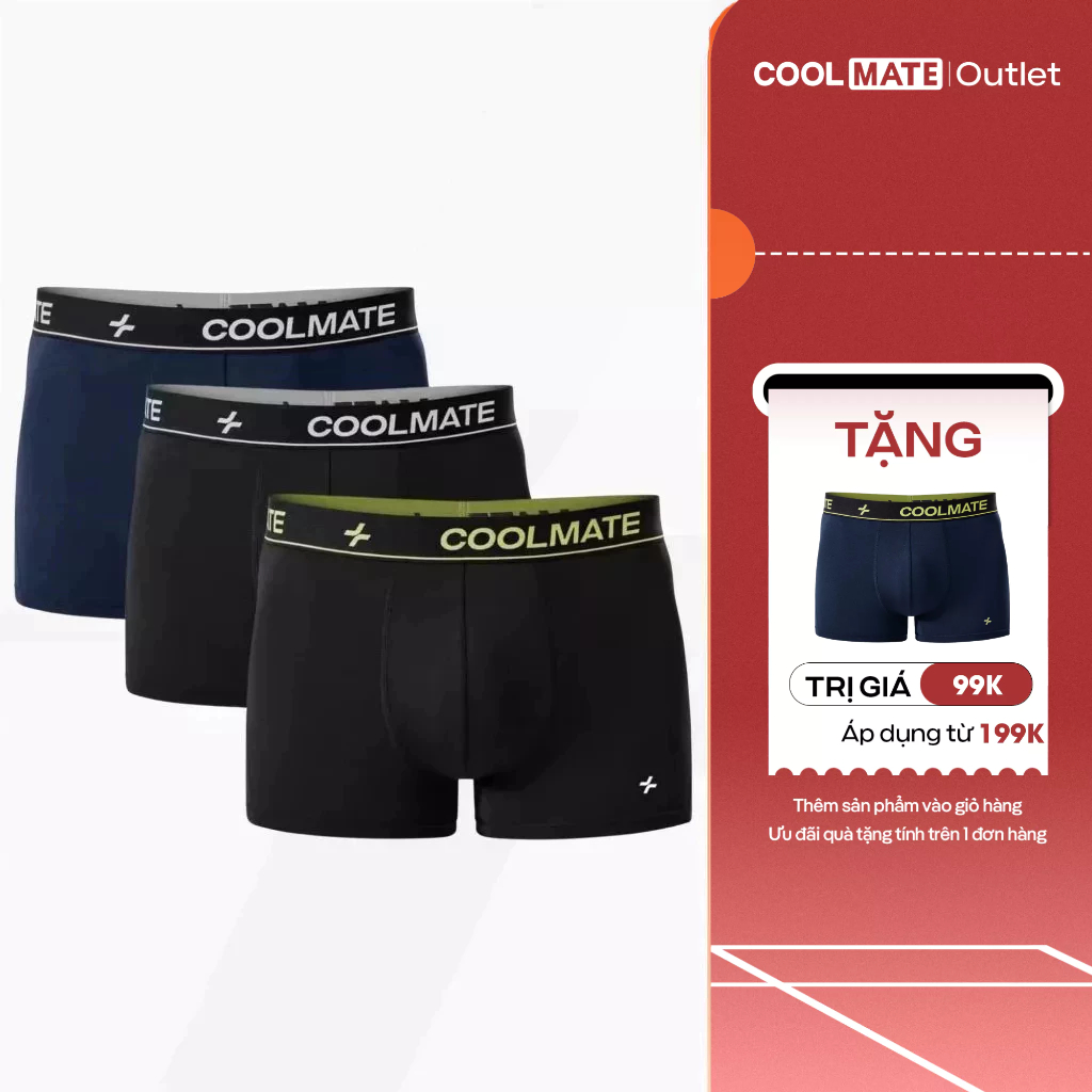 [Coolmáte Ngày Hè] Combo 3 Quần Lót Nam Coolmate Trunk AirMax Mesh