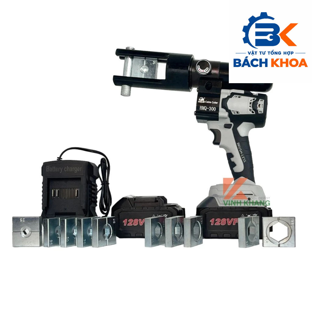 Máy Ép Cos Thủy Lực Dùng Pin   HMQ-300, Phạm Vi Ép 16-300mm2 - Nhanh, Mạnh, Chính Xác