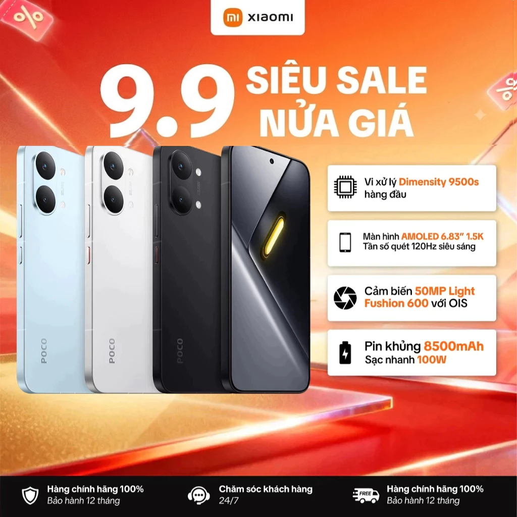 Điện Thoại Thông Minh POCO X8 PRO Max 5G(12+256GB | 12+512GB)| Pin 8500mAh, sạc nhanh 100W| Màn hình AMOLED 1.5K 120Hz