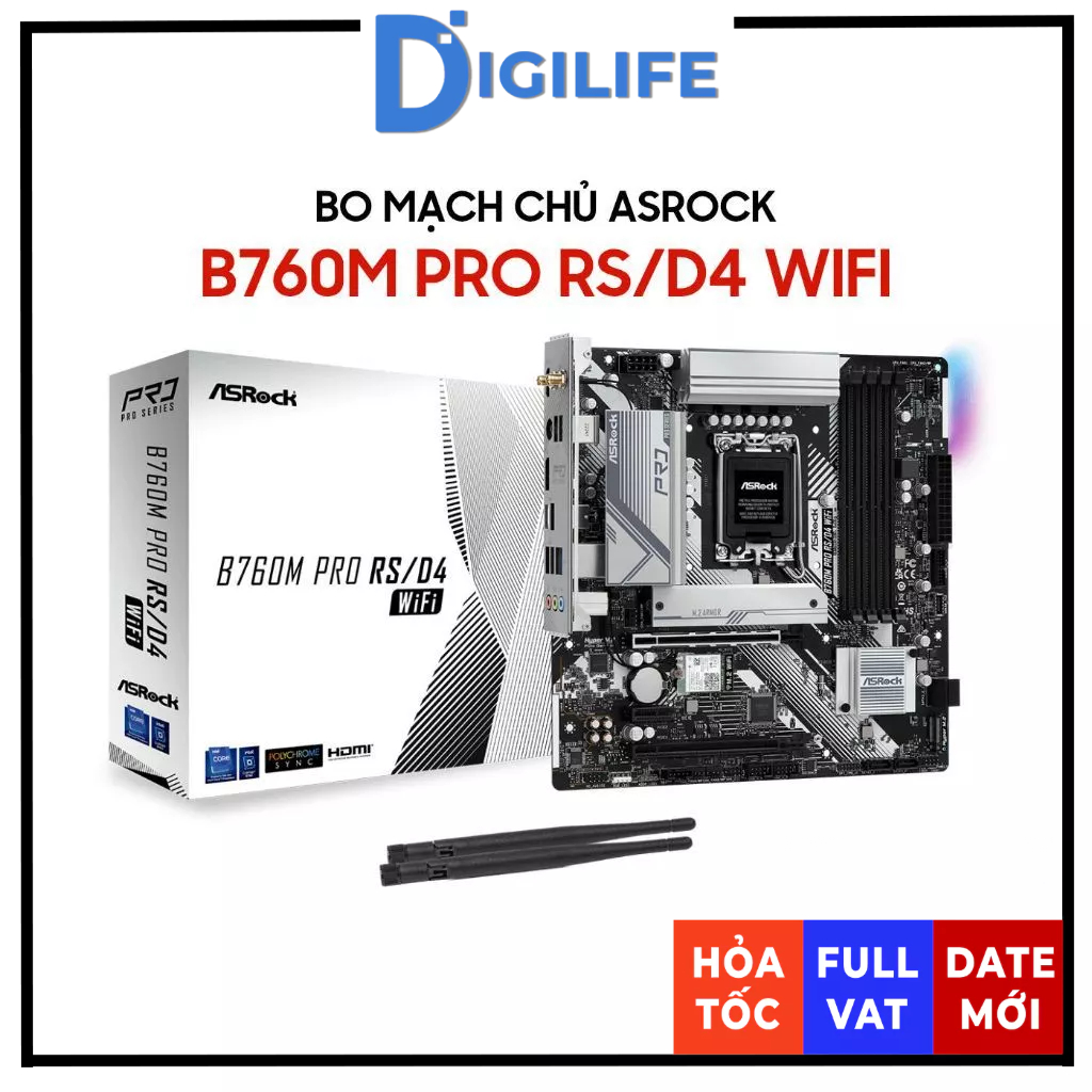 Mainboard ASRock B760M Pro RS/D4 WiFi DDR4