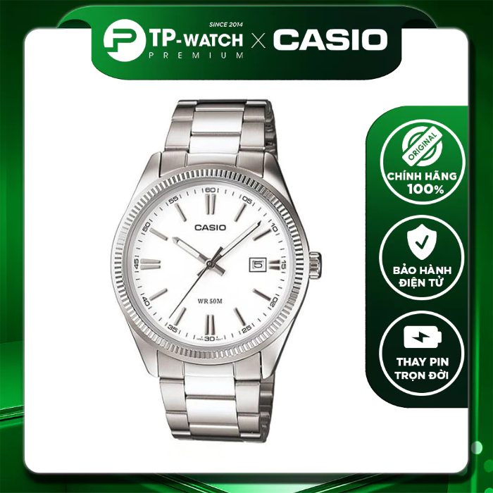 Đồng hồ nam dây thép Casio MTP-1302D-7A1VDF Size 38.5mm - Chống nước 50m | Casio nam MTP-1302D-7A1