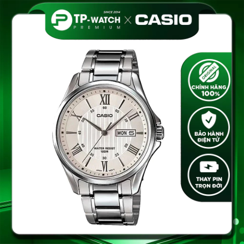 Đồng hồ nam dây thép Casio MTP-1384D-7AVDF Size 41mm - Chống nước 100m | Casio nam MTP-1384D-7A