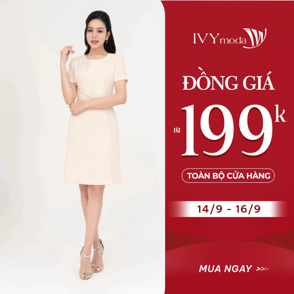 Đầm kim sa hoa nổi nữ IVY moda MS 48B9770