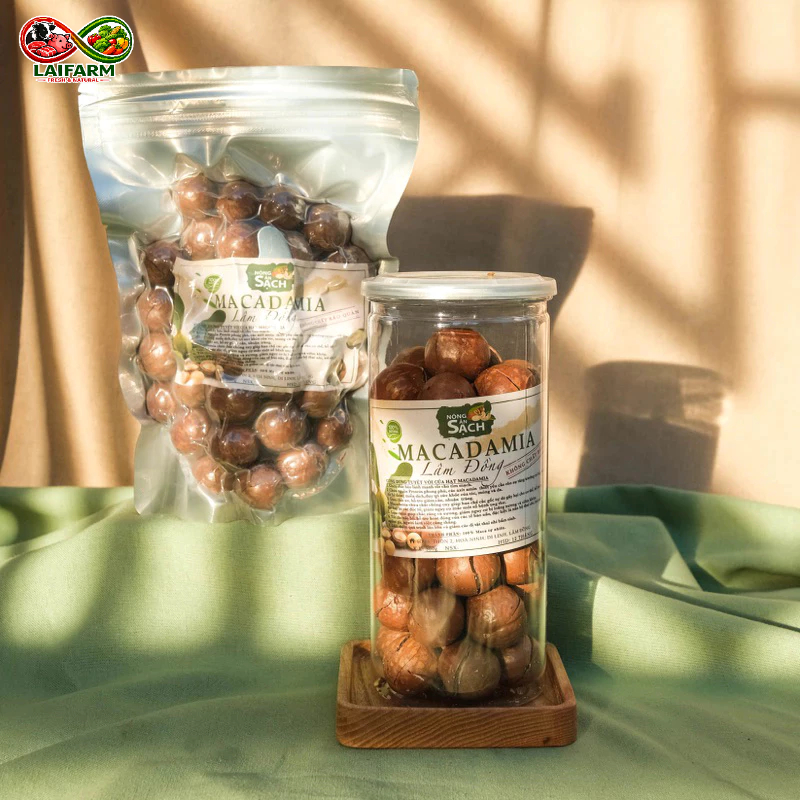 [Laifarm] 1Kg Hạt Macca Lâm Đồng Hạt mắc ca Nông Sản Sạch, Hạt Macca Sấy Nứt Vỏ