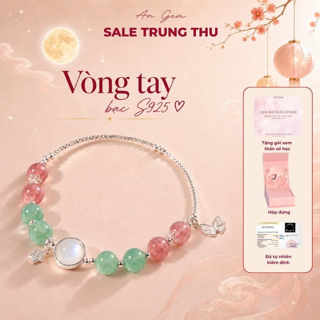 Vòng tay nữ bạc S925 mix đá kèm charm tinh tế, lắc tay nữ đá bạc freesize