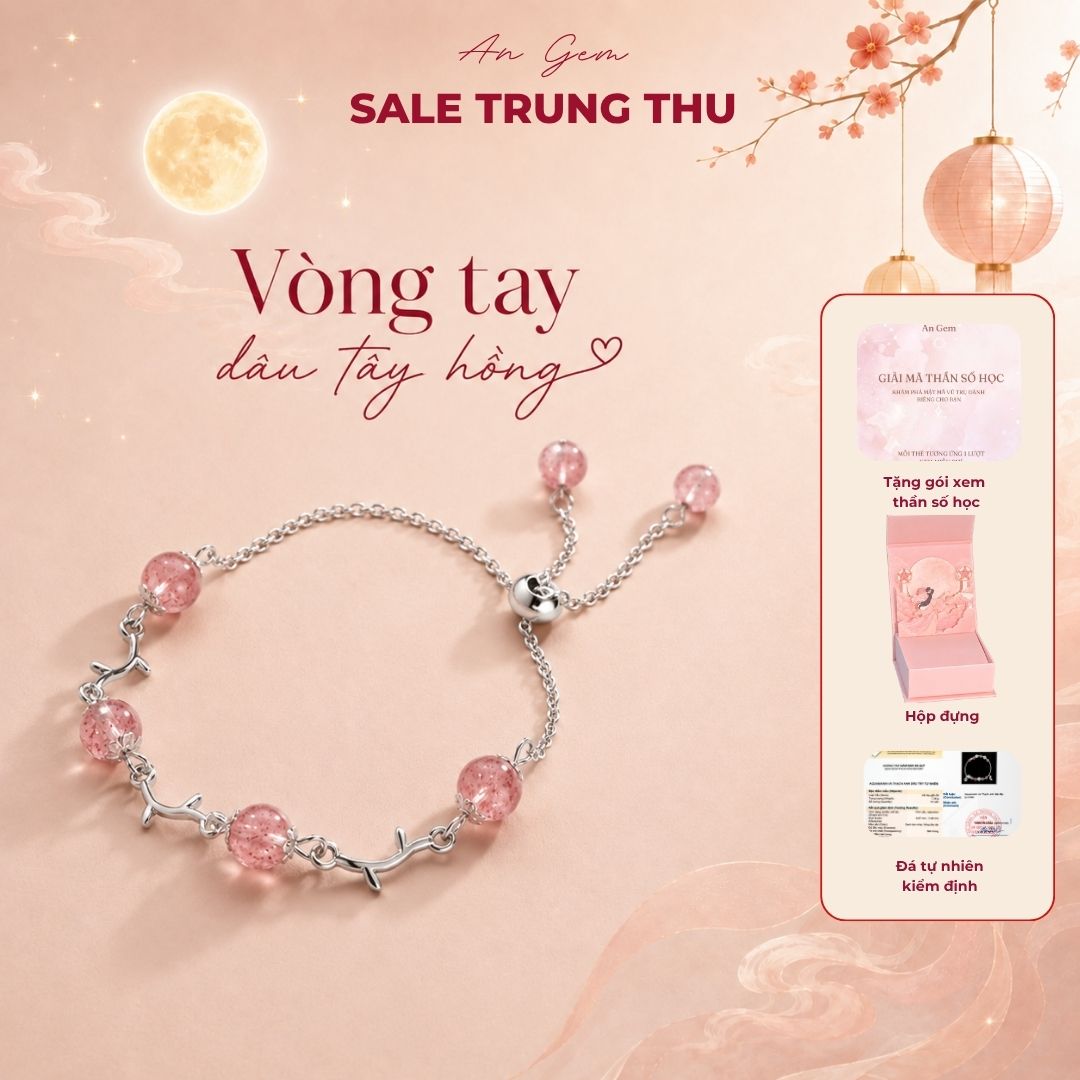 Lắc tay nữ phối đá An Gem màu sắc trang nhã tinh tế
