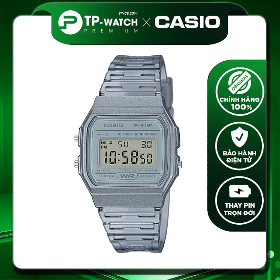 Đồng hồ unisex Casio huyền thoại F-91WS-8DF | Casio F-91WS-8