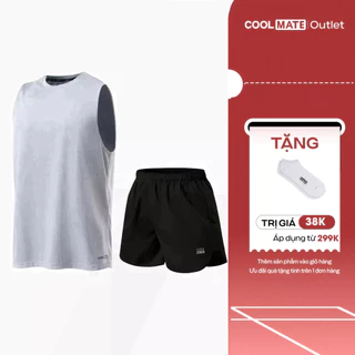 [Tặng 1 quà đơn 299k] Bộ Đồ Thể Thao Nam Chạy Bộ Áo Tanktop Essentials và Quần Short Maxcool- Coolmate