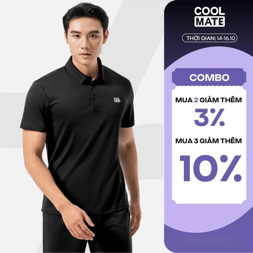 Áo Polo thể thao nam ProMax-S1, Áo thể thao đa năng Gym Chạy bộ Pickleball Tennis thoáng khí Coolmate