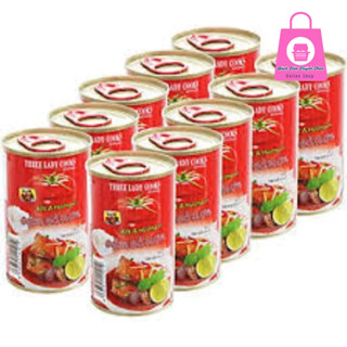  LỐC 10 HỘP Cá mòi xốt cà chua nắp giật 3 Cô Gái hộp 155g  vị đậm đà  