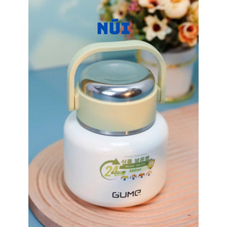 Bình ủ cháo giữ nhiệt inox 316 Gume GM-F11 560ml - Giữ nóng 24h, giữ lạnh, ủ cháo,canh súp tiện lợi