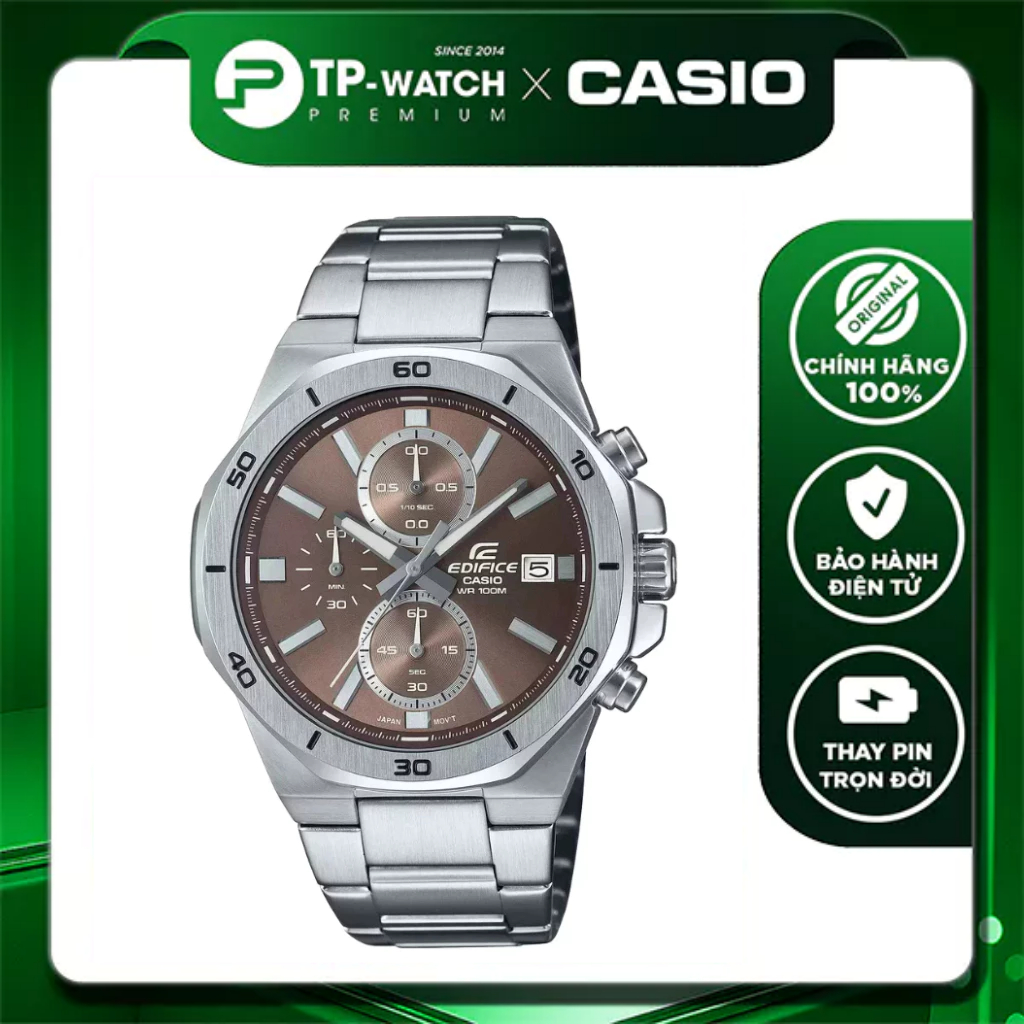 Đồng Hồ Nam Dây Thép Casio Edifice EFV-640D-5A Chính Hãng | EFV-640D-5AVUDF
