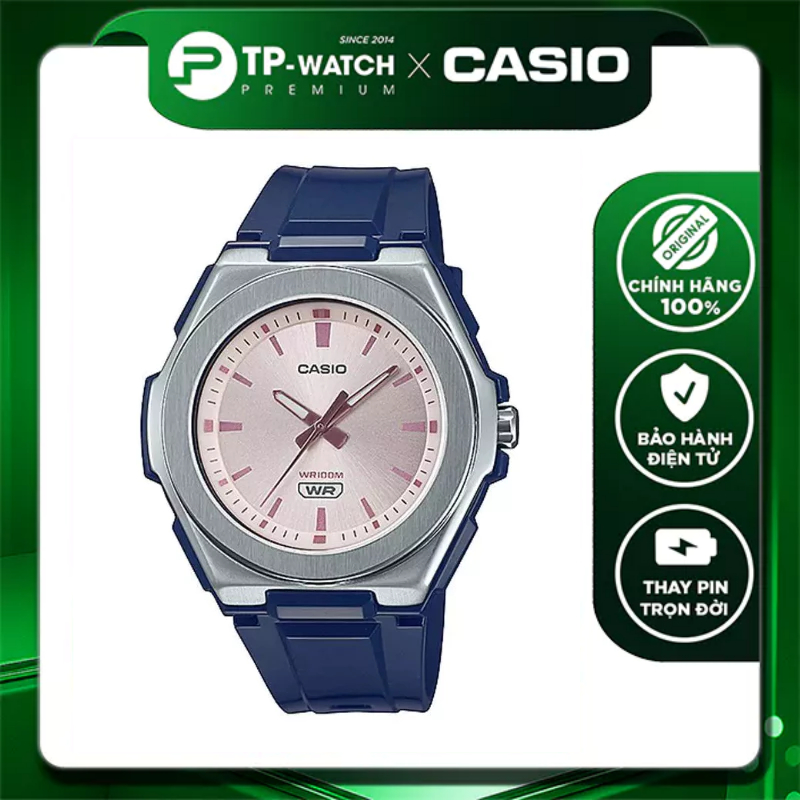 Đồng Hồ Nữ Dây Nhựa Casio Standard LWA-300H-2EVDF Chính Hãng - LWA-300H-2E Gờ Kim Loại