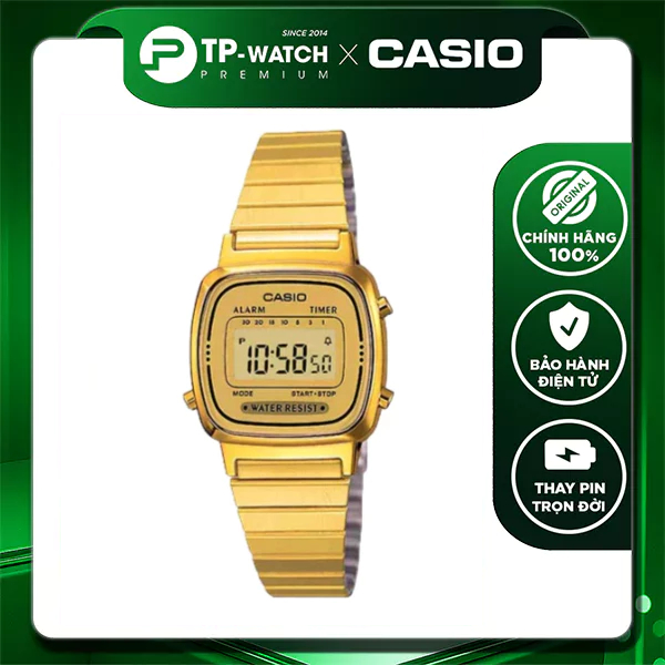 Đồng Hồ Nữ Casio Standard LA670WGA-9SDF Chính Hãng | Casio Standard LA670WGA-9S Dây