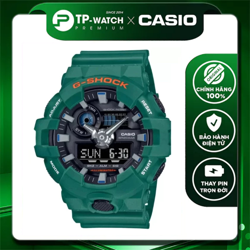 Đồng Hồ Nam Dây Nhựa Casio G-Shock GA-700SC-3ADR | GA-700SC-3A