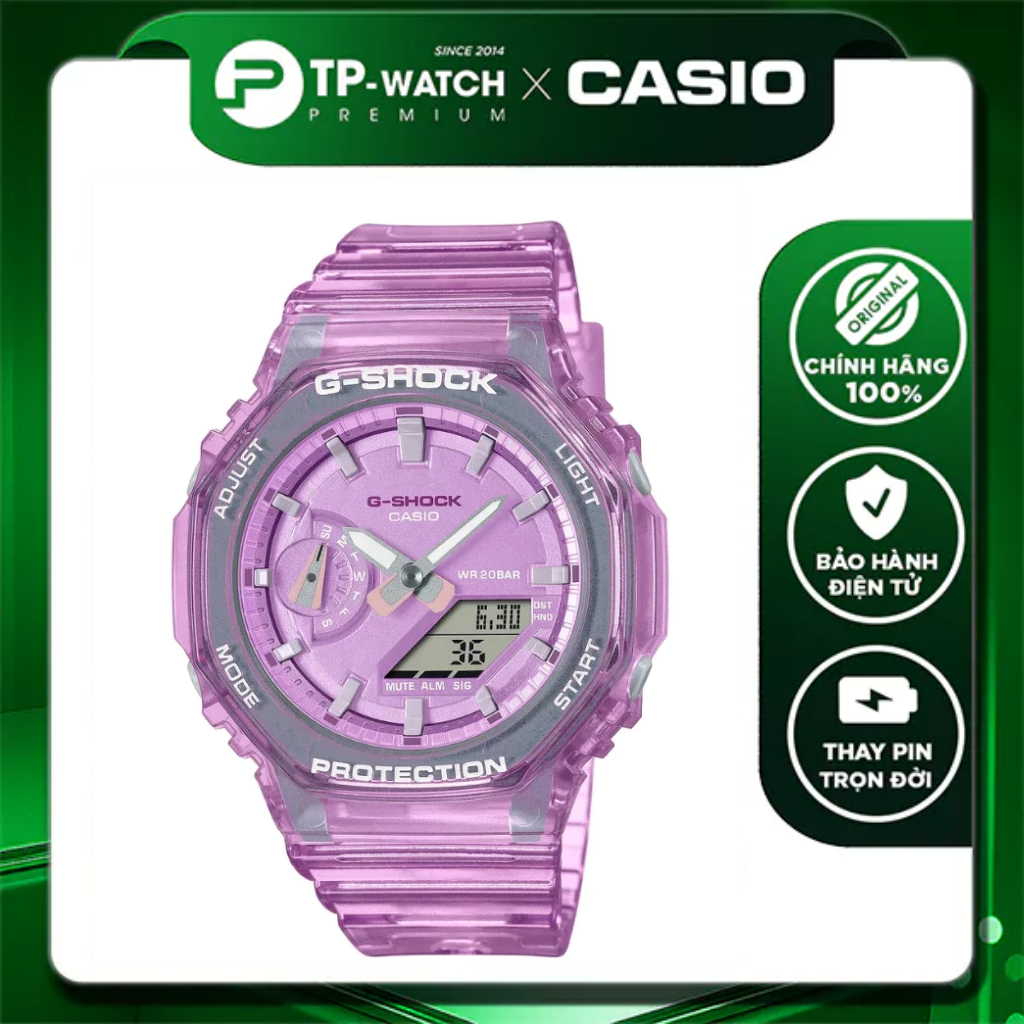Đồng Hồ Unisex Dây Nhựa Casio Đồng Hồ Nữ Dây Nhựa Casio G-Shock GMA-S2100SK-4ADR | GMA-S2100SK-4A
