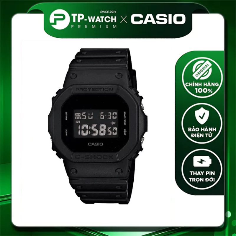 Đồng Hồ Nam Dây Nhựa Casio G-Shock DW-5600BB-1 Chính Hãng - DW-5600BB-1DR