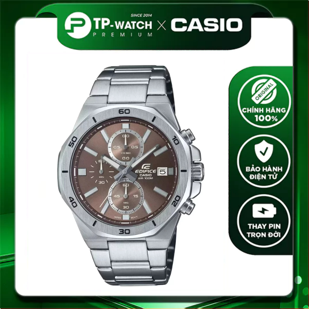Đồng Hồ Nam Dây Thép Casio Edifice EFV-640D-5A Chính Hãng | EFV-640D-5AVUDF