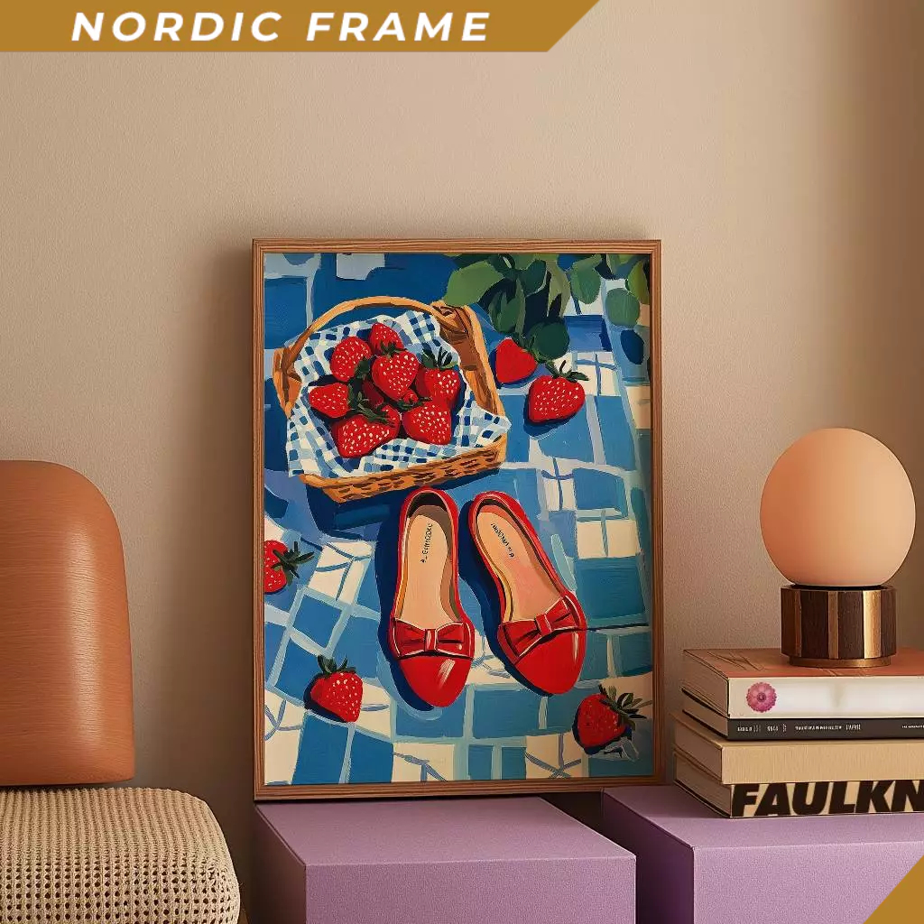 Tranh treo tường, Red Wall Art, Kitchen Wall Decor, Matisse Wall Art, Woman Poster, Retro Wall Decor