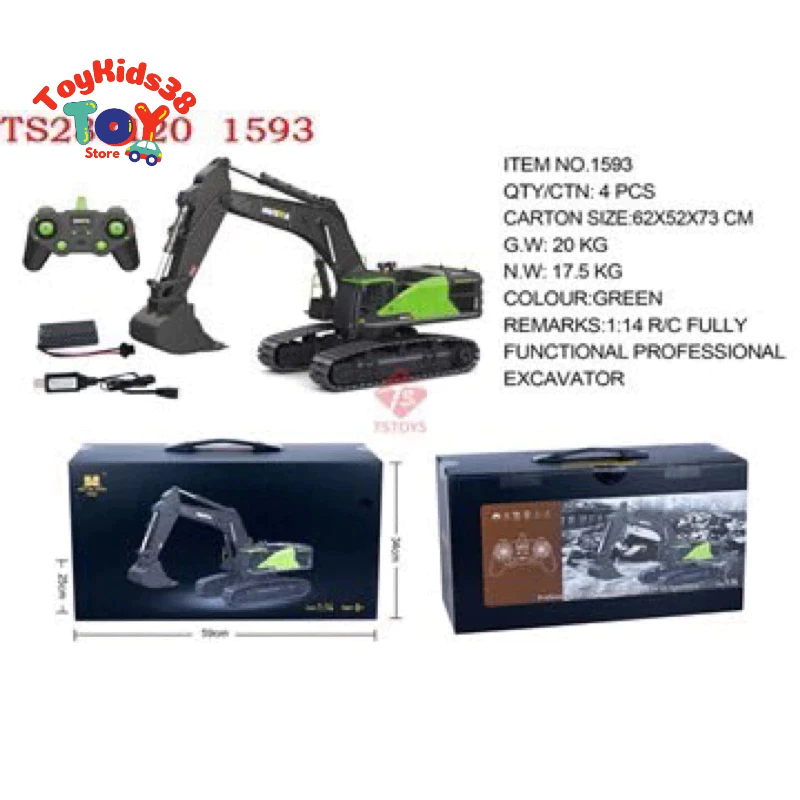 Máy xúc Huina 1593 trục vít điều khiển từ xa pin sạc