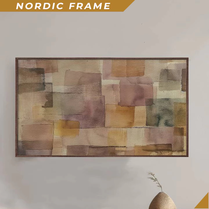 Tranh treo tường, Samsung Frame Tv Watercolor Painting, Multicolor Abstract Frame Tv Art, Digital Do