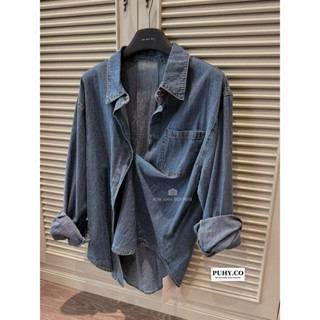 Áo sơ mi giấy bò mềm dài tay xinh yêu -ảnh thật PUHY.CO